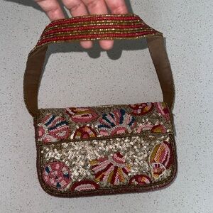 Anthropology beaded purse NEW